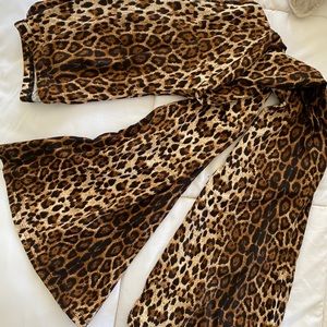 Cheetah flare pants